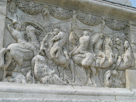 Mural on Memorial Tower
