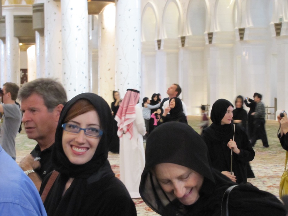 Beth and Judy in Abaya and Shayla