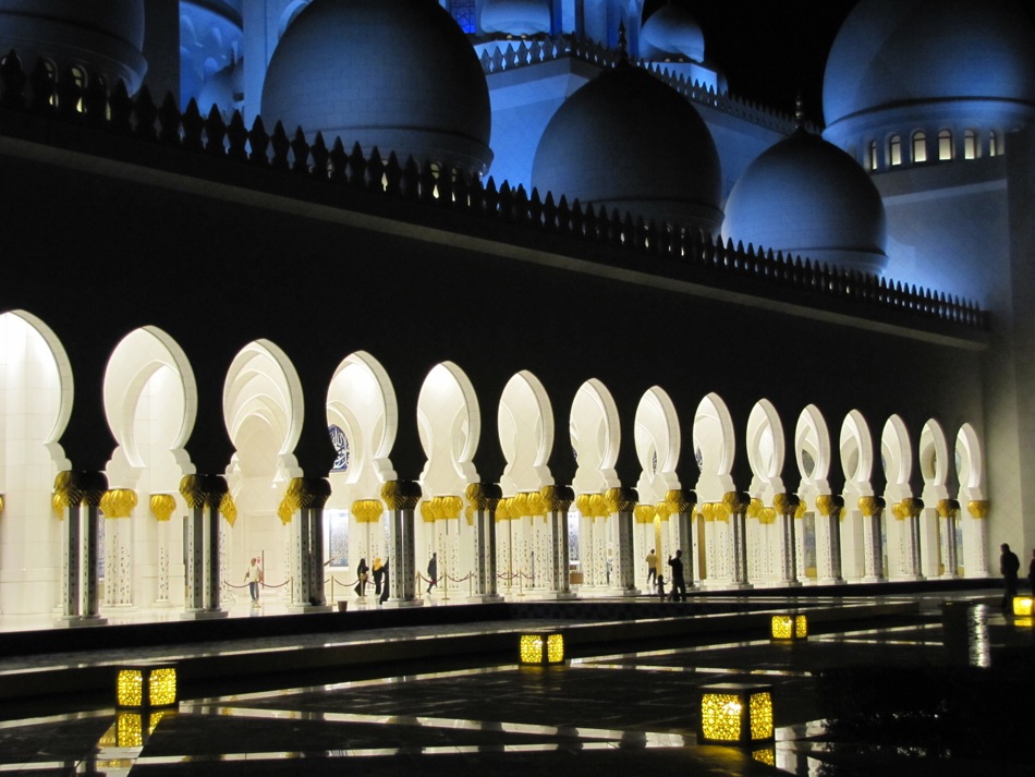 Arches Lit at Night