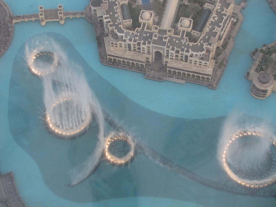 Looking Down at Dubai Fountain