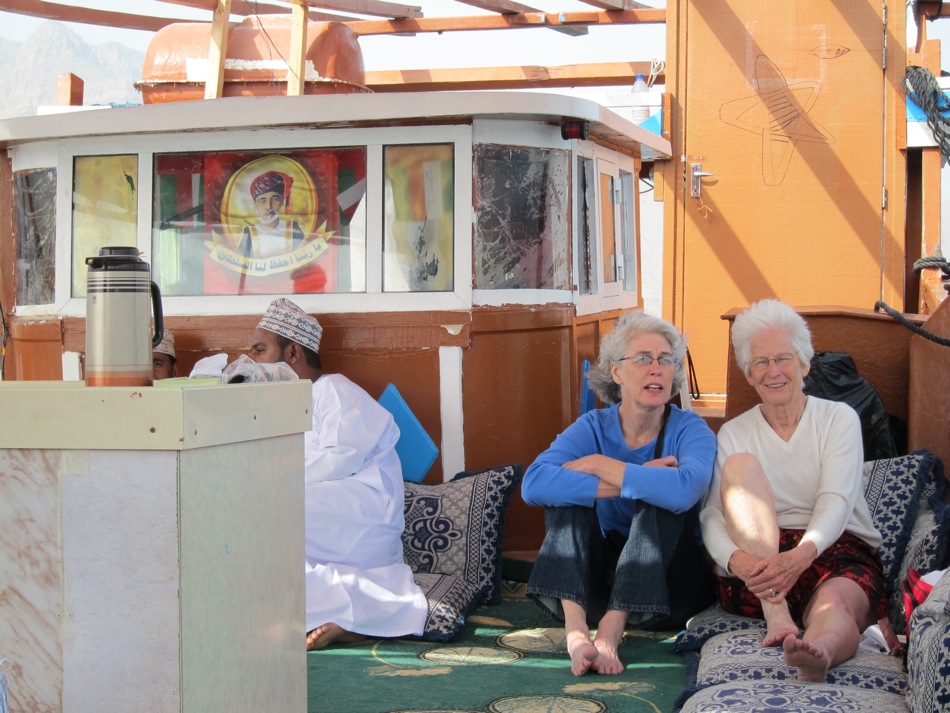 Kate and Gwen on the Dhow