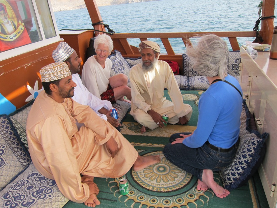 Gwen and Kate Talk With Locals