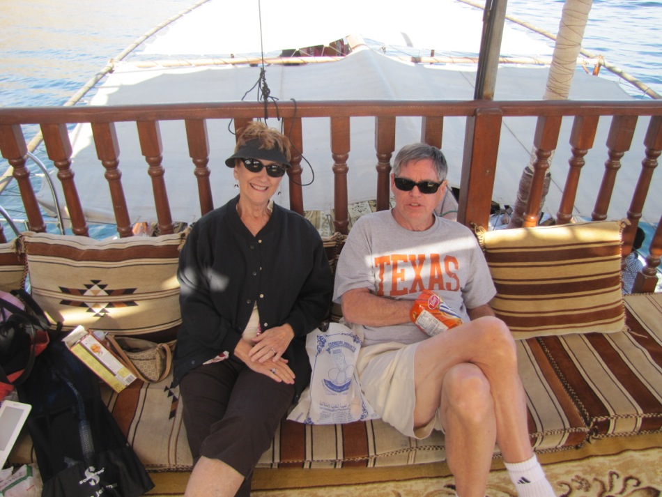 John and Judy on the Dhow