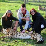 Vic and Beth with a Cheetah
