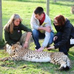 Vic and Beth with a Cheetah