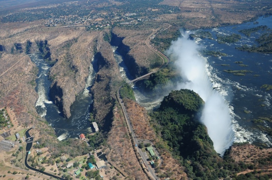 Victoria Falls - Helicopter View - River Canyons