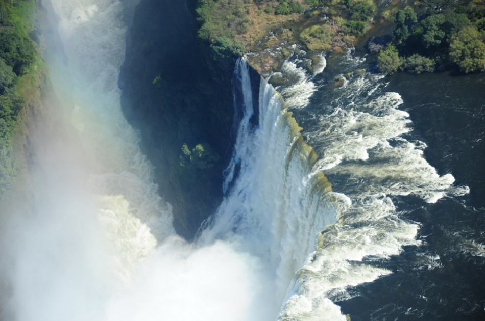Victoria Falls - Helicopter View - The Falls from Above