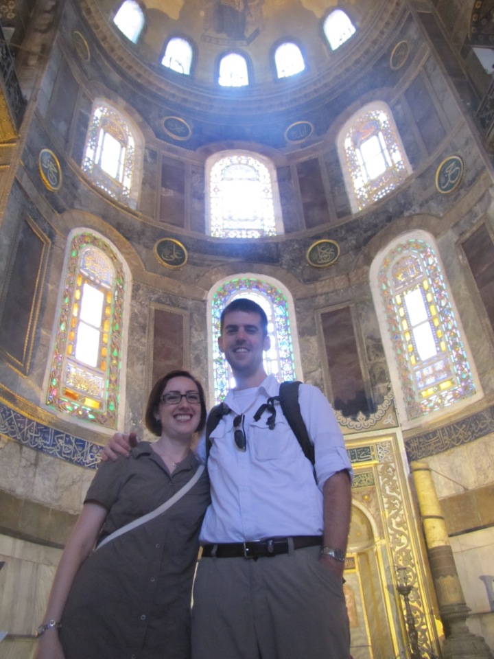 Vic and Beth at the Aya Sofia